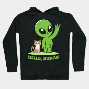 Alien & Cat Hallo, Human Hoodie